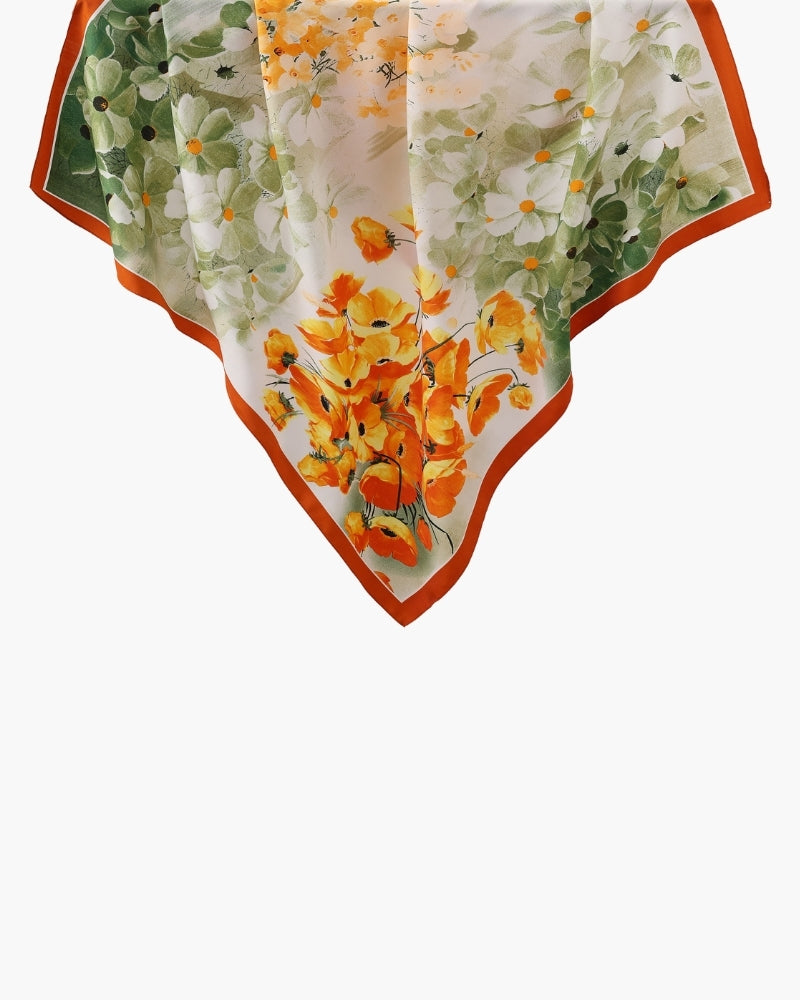 Old Money Impressionist Garden Scarf
