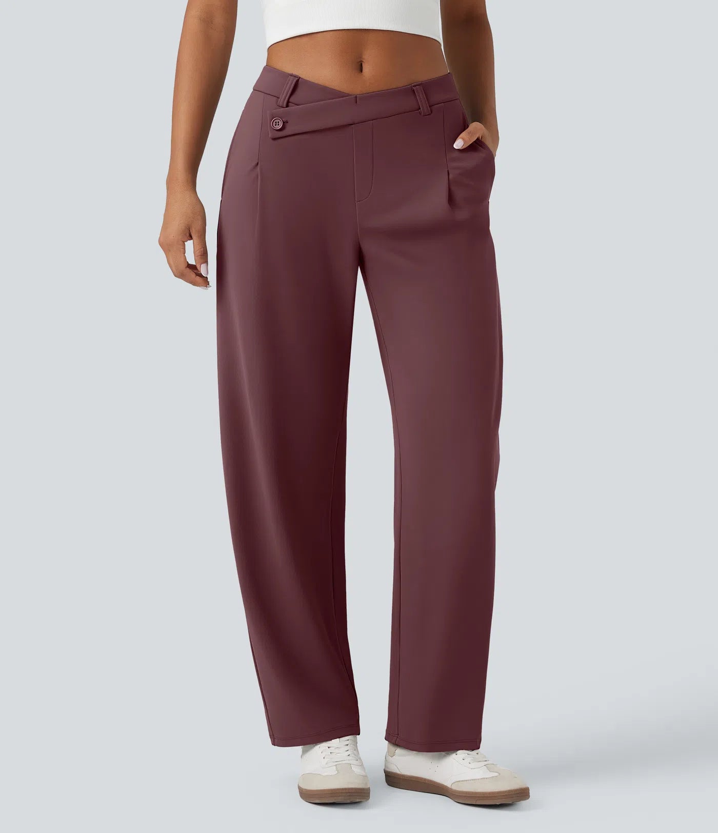 Pantalon Éclipse — Coupe Asymétrique & Taille Médiane